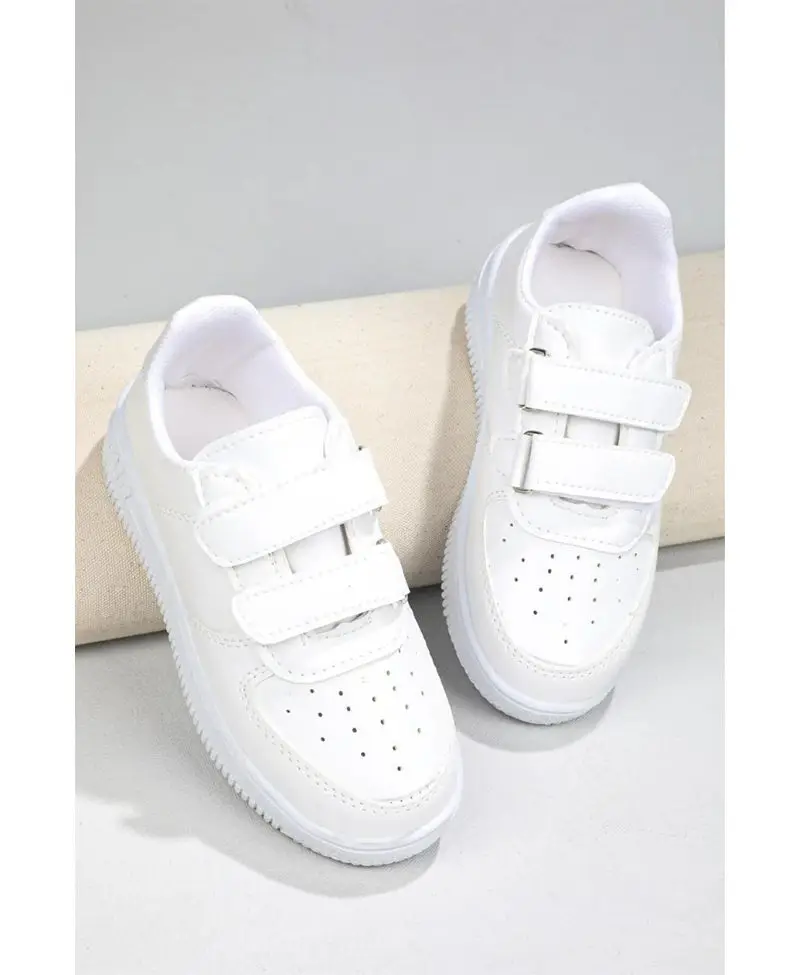 Rahat Nefes Alır Beyaz Beyaz Çocuk Spor Ayakkabı Rahat Nefes Alır Beyaz Beyaz Çocuk Spor Ayakkabı