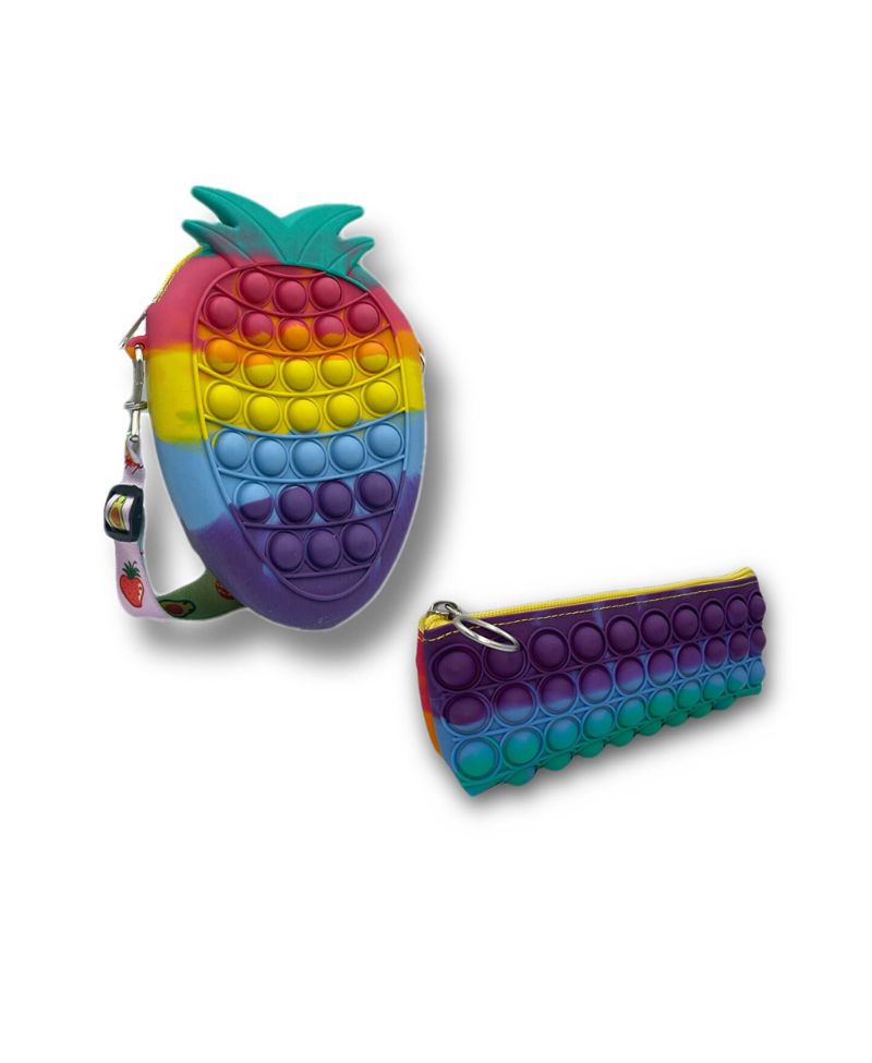 Popit Çilek Çanta & Kalemlik Set Pop It Push Bubble Eğitici Oyuncak Kalemlk Pop Tube Popit Çilek Çanta & Kalemlik Set Pop It Push Bubble Eğitici Oyuncak Kalemlk Pop Tube