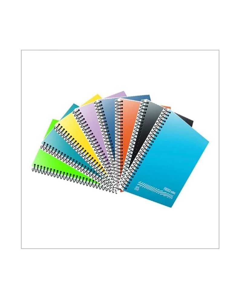 Gıpta Fresco (8'li Paket) A4 72 Yaprak 4 Kareli + 4 Çizgili Plastik Kapak